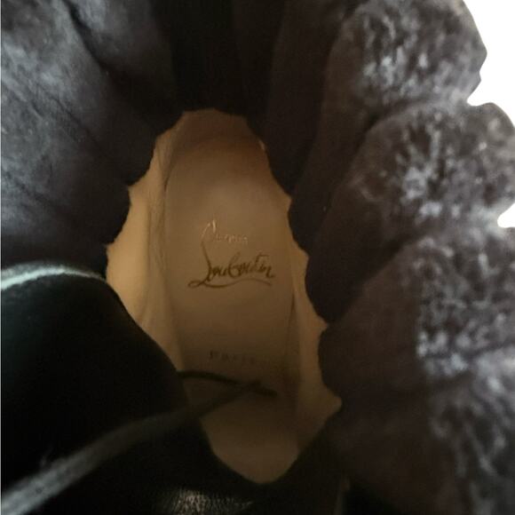 Christian Louboutin Dakita 100 Studded Spike Leopard Leather Bootie EU 37 US 7 - Picture 14 of 15